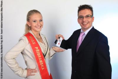 Focení vítězky Miss Příbramska pro reklamní kampan