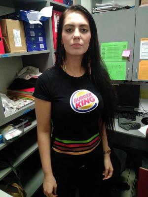 Hôtesse Burger King Harpe